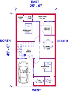 25'x45' house plan