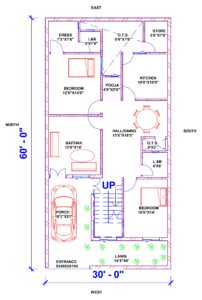 30'X60' HOUSE PLAN