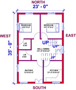 23'x35' House Plan