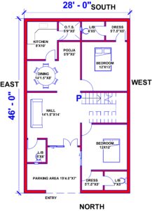 28'x46' House Plan