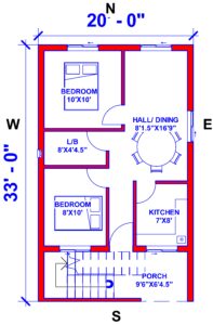 20'X33' House Plan